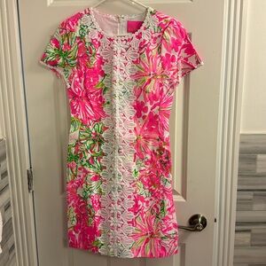 Lilly Pulitzer Pink and Green Short Sleeve Dress